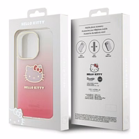 Hello Kitty IML Gradient Electrop Kitty Head ümbris jaoks iPhone 14 Pro Max - roosa
