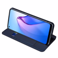 Dux Ducis Skin Pro ümbris Oppo Reno 8 flip cover kaardi rahakoti stend sinine