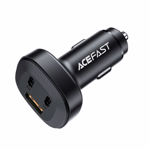 Acefast автомобильное зарядное устройство 66W 2x USB Type C / USB, PPS, Power Delivery, Quick Charge 4.0, AFC, FCP, SCP чёрное (B3 black)