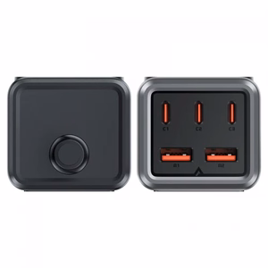 Laadija Acefast Z2 GaN must 75W (3xPD / 2xQC3.0 / 1xAC)