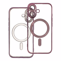 ELECTRO MAG COVER case compatible with MagSafe jaoks IPHONE 16 deep lilla