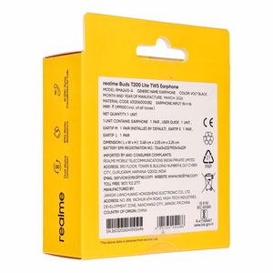Juhtmevabad kõrvaklapid Realme Buds T200 Lite, mustad