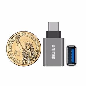 UNITEK Y-A025CGY kaabli liidese adapter USB Type-C USB Type-A Metallik