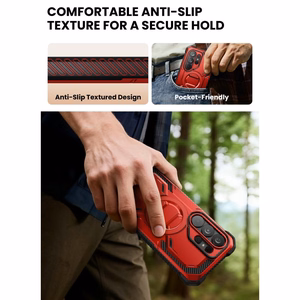 Supcase ArmorBox Mag MagSafe Ümbris for Samsung Galaxy S26 Ultra - punane and must