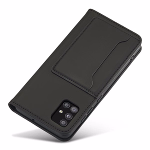 Magnet Card Case для Xiaomi Redmi Note 11 чехол-кошелёк с держателем для карт чёрный
