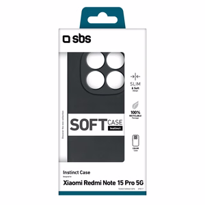 SBS Instinct ümbris Xiaomi Redmi Note 15 Pro jaoks - must
