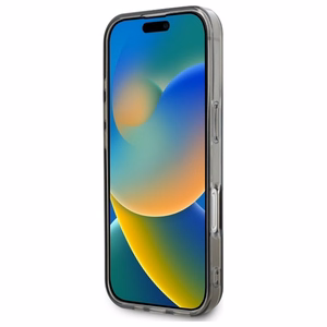 Mercedes hõbedane Ring MagSafe iPhone 16 Pro Ümbris - must