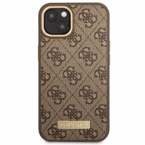 Guess GUHMP14MU4GPRW iPhone 14 Plus 6.7 "brown / brown hard ümbris 4G Logo Plate MagSafe