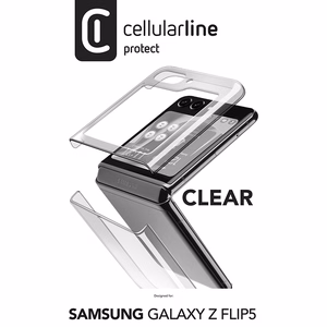 Cellularline Clear Case ümbris seadmele Samsung Galaxy Z Flip 5, läbipaistev