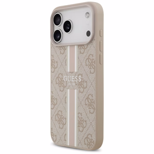 Guess 4G Printed Stripes MagSafe ümbris jaoks iPhone 17 Pro Max - roosa