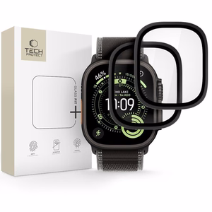 Tech-Protect 2-pack karastatud klaas jaoks Apple Watch Ultra 49mm - must