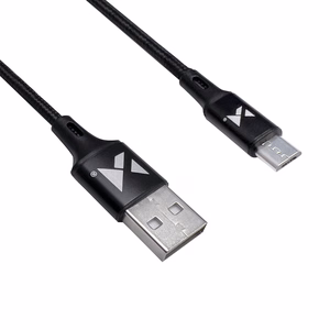 Кабель Wozinsky USB - microUSB 2,4A 1м чёрный (WUC-M1B)