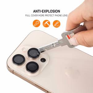 Tempered glass Tel Protect 3D Lens on camera for Iphone 15 Pro/15 Pro Max transparent (lens 3 pieces)