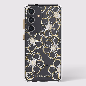 Case-Mate Floral Gems ümbris seadmele Samsung Galaxy S24, kuldne