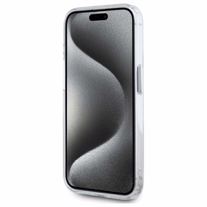 Karl Lagerfeld IML Metal Choupette Head MagSafe iPhone 15 Pro Ümbris - valge