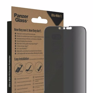 PanzerGlass Ultra-Wide Fit Karastatud klaas Antibacterial Privaatsus jaoks iPhone 14 Plus/13 Pro Max