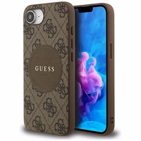 Guess 4G Circle Classic Logo MagSafe ümbris jaoks iPhone 16e - brown
