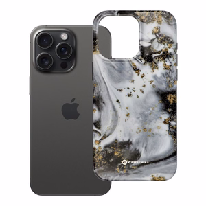 Ümbris jaoks iPhone 15 PRO MAX Forcell F-Protect Mirage compatible with Military Drop-Test hõbedane fog