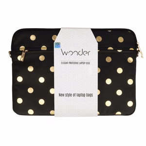 Wonder Sleeve Laptop 15-16 inches kuldne polka-dot