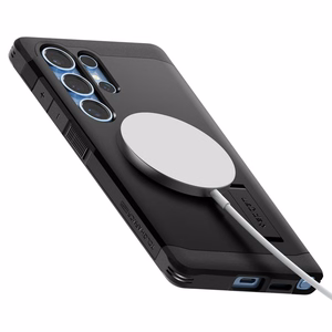 Чехол Spigen Tough Armor совместимый с MagSafe для Samsung S25 Ultra - чёрный