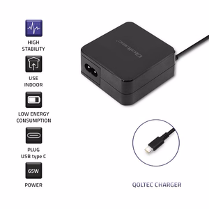 Qoltec 51027 laadija 65 W, USB-C PD