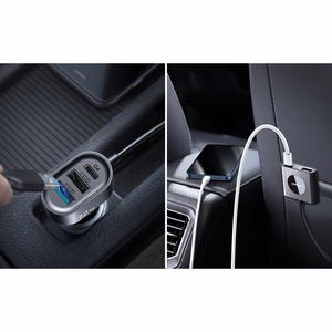 Joyroom car Laadija 2xPD + 2xQC3.0 72W 1.5m must (JR-CL05)