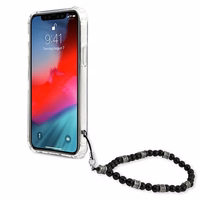 Guess GUHCP12MKPSBK iPhone 12/12 Pro 6.1" läbipaistev kõvakaane Black Pearl