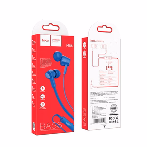 HOCO wire kõrvaklapid Jack 3,5 mm with microphone M86 sinine