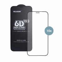 6D Pro Veason Glass (SET 10in1) - jaoks Iphone X / XS / 11 Pro must