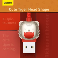 Baseus Kaabel Year of the Tiger 3 in 1 - USB to Type C, Lightning, Micro USB - 3,5A 1,2 metres (CASX010009) punane