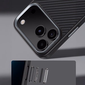Чехол Benks Magnetic Armor Pro Kevlar с металлической рамкой 600D (A068) для Iphone 17 Air, черный (кнопка управления камерой)