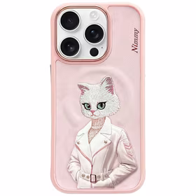 Nimmy Magnetic fashion cute pet MagSafe ümbris jaoks iPhone 16 Pro Max - roosa