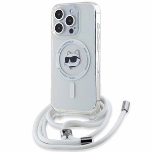 Karl Lagerfeld IML Choupette Head & Cord MagSafe ümbris jaoks iPhone 14 Pro Max - läbipaistev