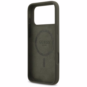 Guess silikoonist Triangle Logo MagSafe ümbris iPhone 17 Pro Max jaoks - roheline