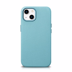 iCarer Litchi Premium nahkümbris iPhone 14 Magnetic Leather Case MagSafe rohelisega (WMI14220709-GN)
