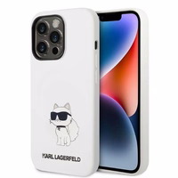 Karl Lagerfeld Silicone Choupette ümbris jaoks iPhone 14 Pro Max - valge