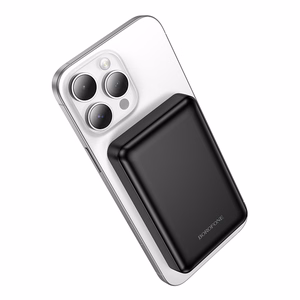 Borofone 5000mAh akupank BJ82 Dawn – USB – magnetiline, induktsioonlaadimisega, must
