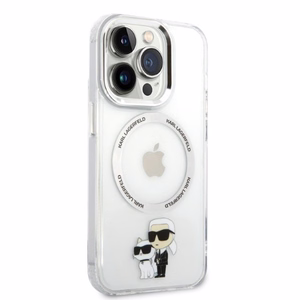 Karl Lagerfeld Iconic Karl&Choupette MagSafe ümbris jaoks iPhone 14 Pro - läbipaistev