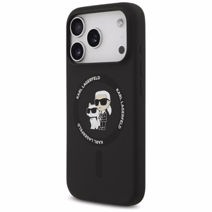 Karl Lagerfeld Silicone Karl&Choupette Ring MagSafe Ümbris jaoks iPhone 17 Pro Max - Must