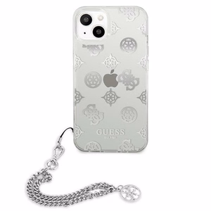 Guess GUHCP13SKPESI iPhone 13 mini 5.4" hõbedane/hõbedane kõvakott Peony Chain Collection