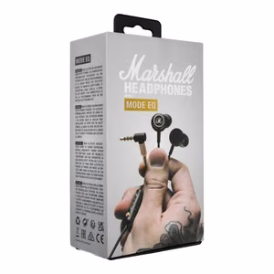 Must-kuldsed juhtmega nööpkuularid 3,5 mm pistikuga Marshall EQ