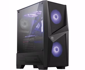 MSI MAG FORGE 100M kesktorni mänguarvuti korpus, must, 2× 120 mm ARGB PWM ventilaator, 1× 120 mm ventilaator, ARGB Hub, Mystic Light Sync, karastatud klaaspaneel, ATX/mATX/mini-ITX