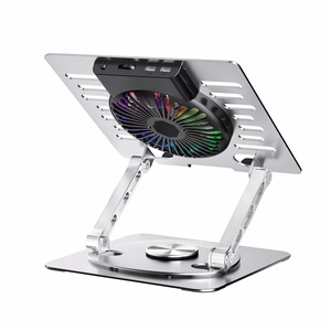 Wozinsky WDCX-X16-AS CoolBase RGB 360° Jahutusalus Sülearvutile ja Tahvelarvutile - Hõbedane