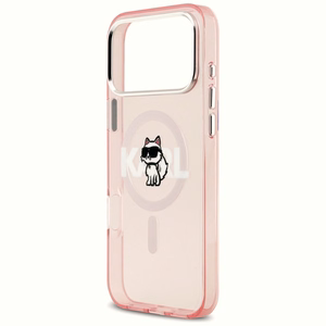 KARL LAGERFELD ümbris jaoks IPHONE 17 Pro Max compatible with MagSafe KLHMP17XHGCHGKBP (IML Choupette Sketch Logo) roosa