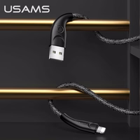 USAMS Punutud kaabel U41 lightning 1m2A must SJ391USB01 (US-SJ391) Fast Charge