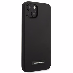 Karl Lagerfeld Silicone Plaque Case for iPhone 13 mini - Black