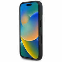 Karl Lagerfeld Grained Pattern & Logo MagSafe Ümbris for iPhone 16 - must