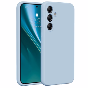 Силиконовый чехол Etteri для Samsung Galaxy A55 5G, светло-синий
