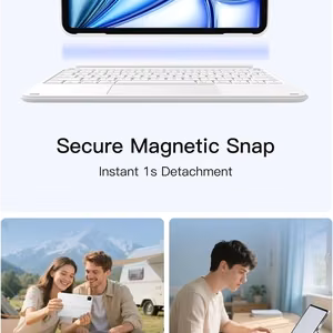 Inateck KB04122 AceTouch klaviatuuriga ümbris seadmele iPad 10.9–11", valge