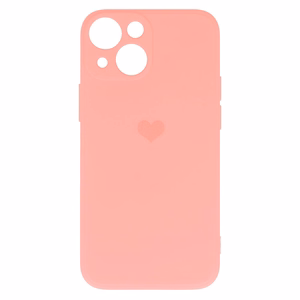 Vennus Silicone Heart Ümbris jaoks Iphone 14 Plus design 1 roosa